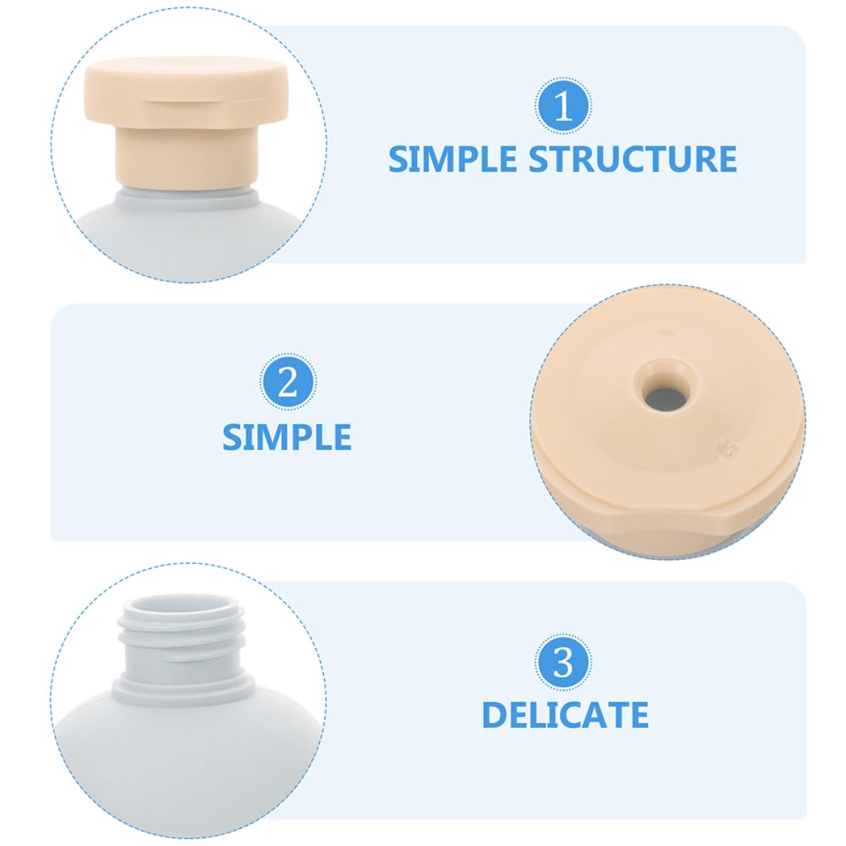 Beaupretty Bouteilles Rechargeables 2 PièCes Pour Shampooing Et Lotion Flacons De Voyage Compacts En Plastique Avec Bouchon À Rabat ÉTanche Conteneurs Pratiques Pour Soins Personnels