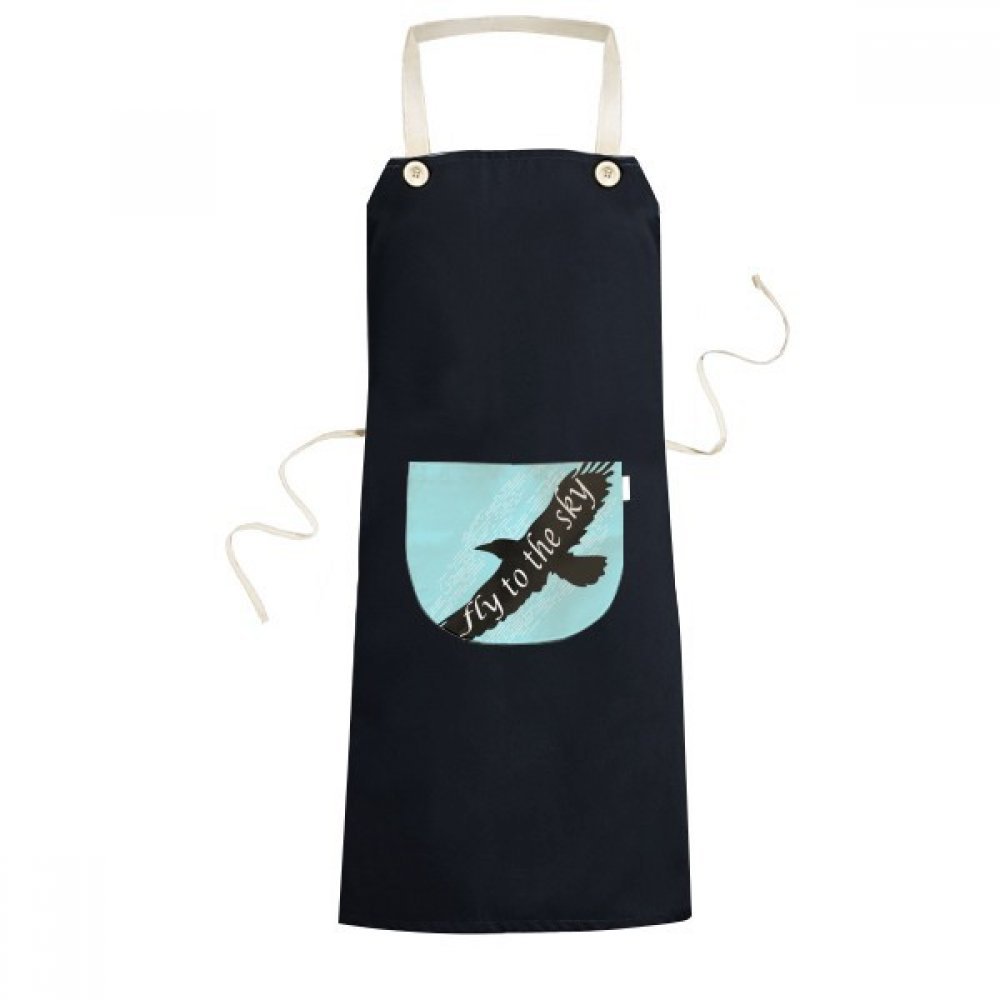 Tablier cuisine noir silhouette aigle pour cuisiner en famille au quotidien