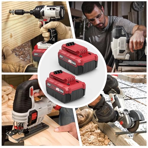 TREE.NB 6.0Ah Replacement for Porter Cable 20V Battery High-Capacity Compatible with Porter Cable 20 Volt Lithium Battery PCC685L PCC680L PCC681L PCC682L PCC685LP (2Pack) - Thumbnail 7