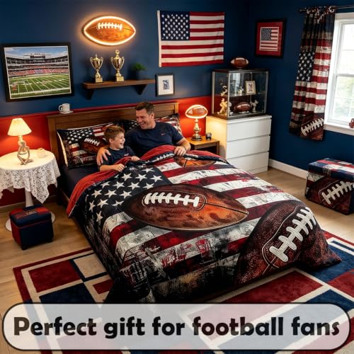 Image of Feelyou Football Comforter Set King Size Boys Girls Teens