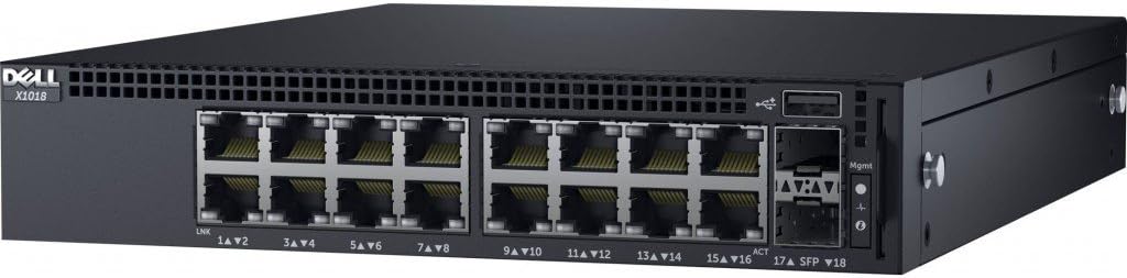 Dell Networking X1018P - Switch - 16 Ports - Managed - Rack-mountable, Black (463-5910)