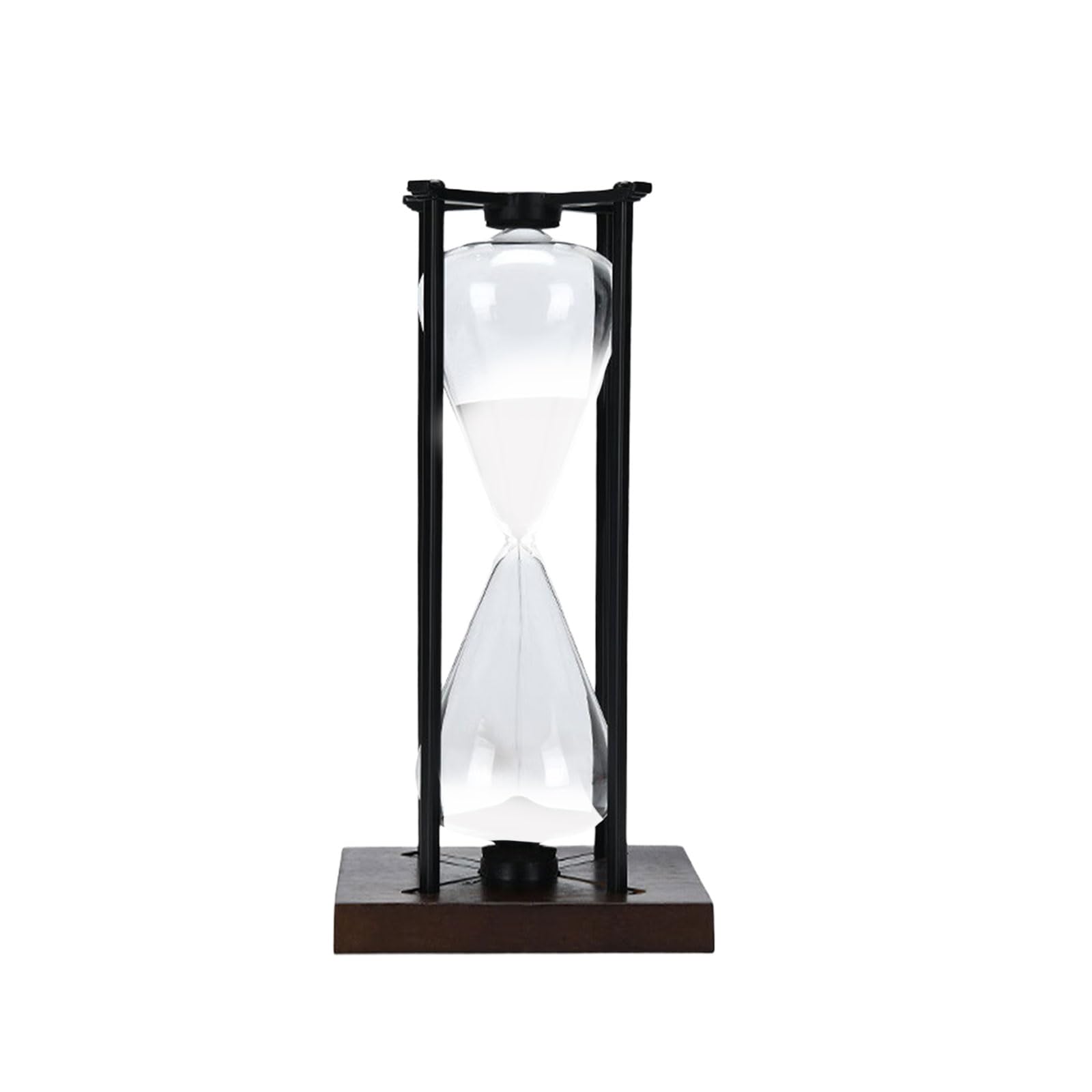 Jazuaiao C Iron Raft Timer Unique Black/White Sand 30 / 60Minutes For Desk And Wedding Decoration Black Iron Sand Timer
