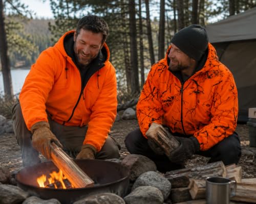 Image of TrailCrest Men's Blaze Orange Camo Insulated Waterproof Tanker Jacket
