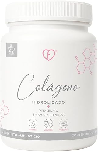 Caro FIT - Polvo de Colágeno Hidrolizado con Vitamina C y Ácido Hialurónico 17.64 oz