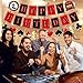 Pre-Strung 11PCS Casino Theme Happy Birthday Banners - Red Black Poker Birthday Party Decorations - Hanging Swirl Decor Supplies - Casino Games