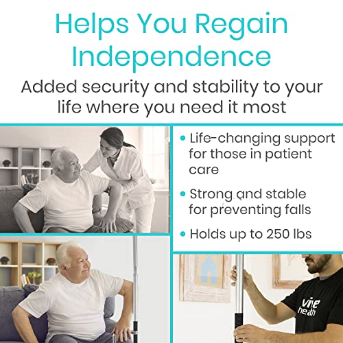 image for Vive Floor to Ceiling Grab Bar - Stand Assist Aid for Elderly - Shower