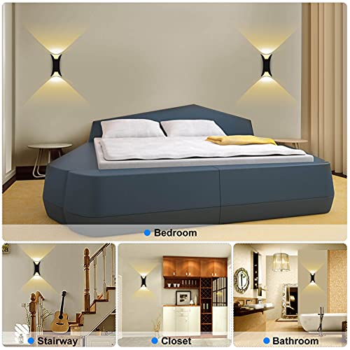 KAWELL 10W Creative Modern Wall Light LED Wall Wash Lights Waterproof IP65 Aluminum Wall Lamp LED Indoor Outdoor for Bedroom Living Room Bathroom Entrance Stairs Porch Corridor - Image 3