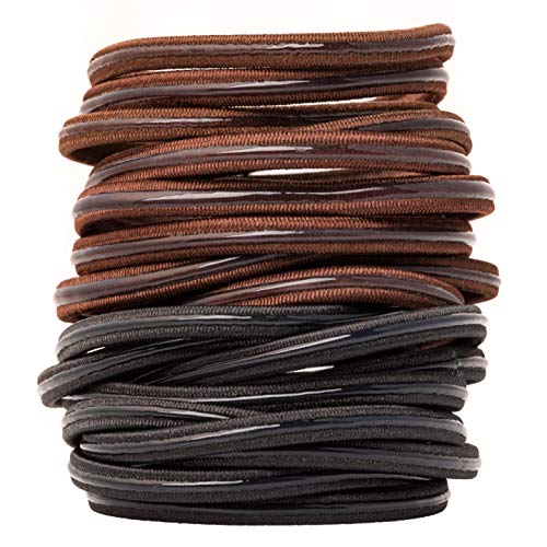 Hair Ties 20 Pcs Ponytail Holder Hair Elastics Hair Tie Elastic Hair Ties No Crease Hair Ties for Girls Ponytail Holders Hair Bands Hair Band - Brown Black Hair Ties for Women