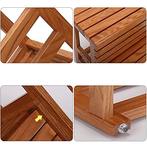 Taburete de madera con peldaños multifunción para cocina y baño 3