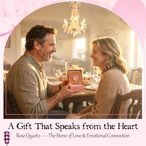 Crystal Gift for Girlfriend, Rose Quartz Heart Keepsake, Romantic Birthday Gift for Her, Love Gift from Boyfriend, Pocket Hug Crystal, Anniversary Valentine's Gifts for Girlfriend - Image 2