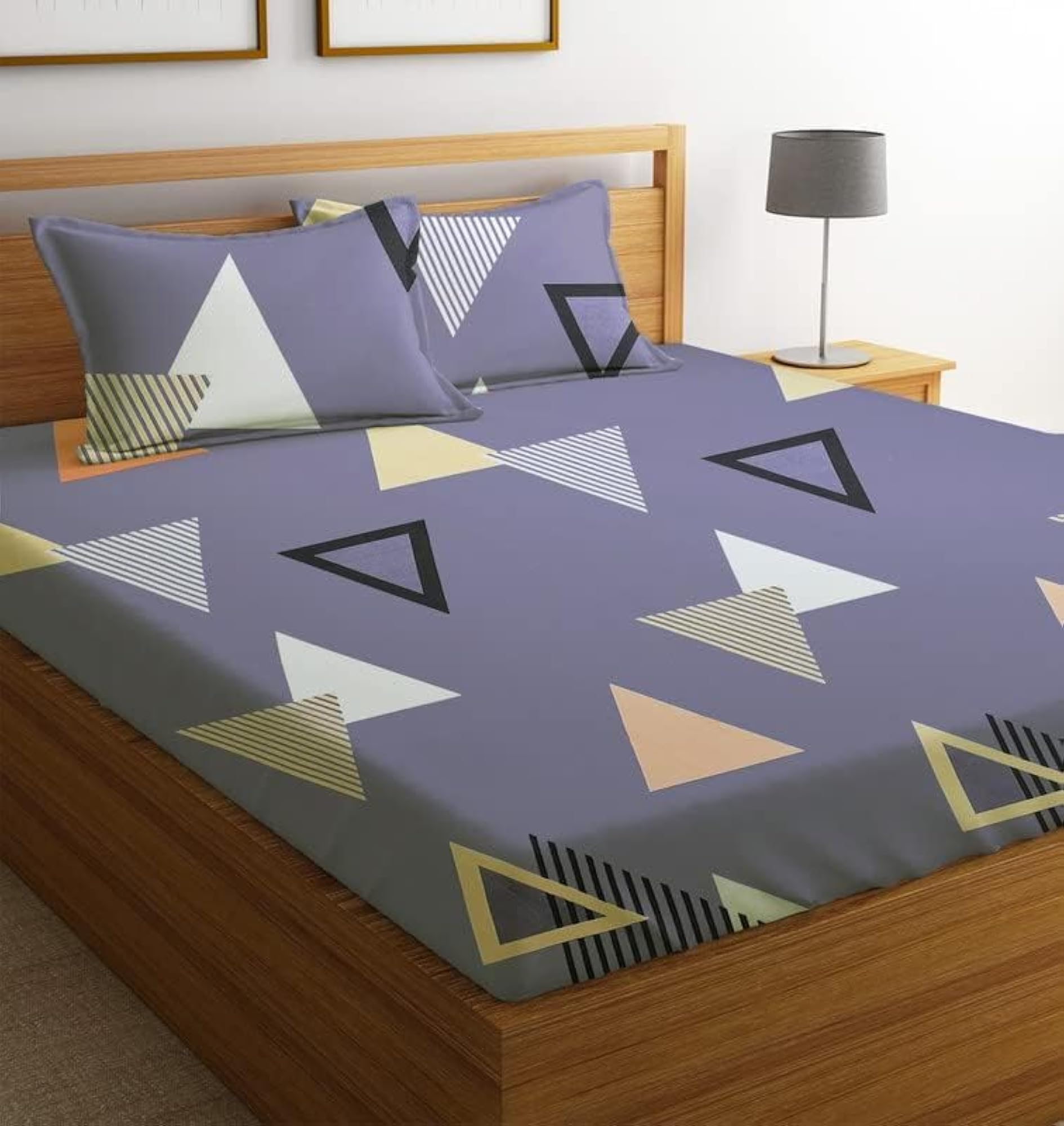 Prime Collections 160tc Pure Microfiber Glace Cotton Double Bedsheet