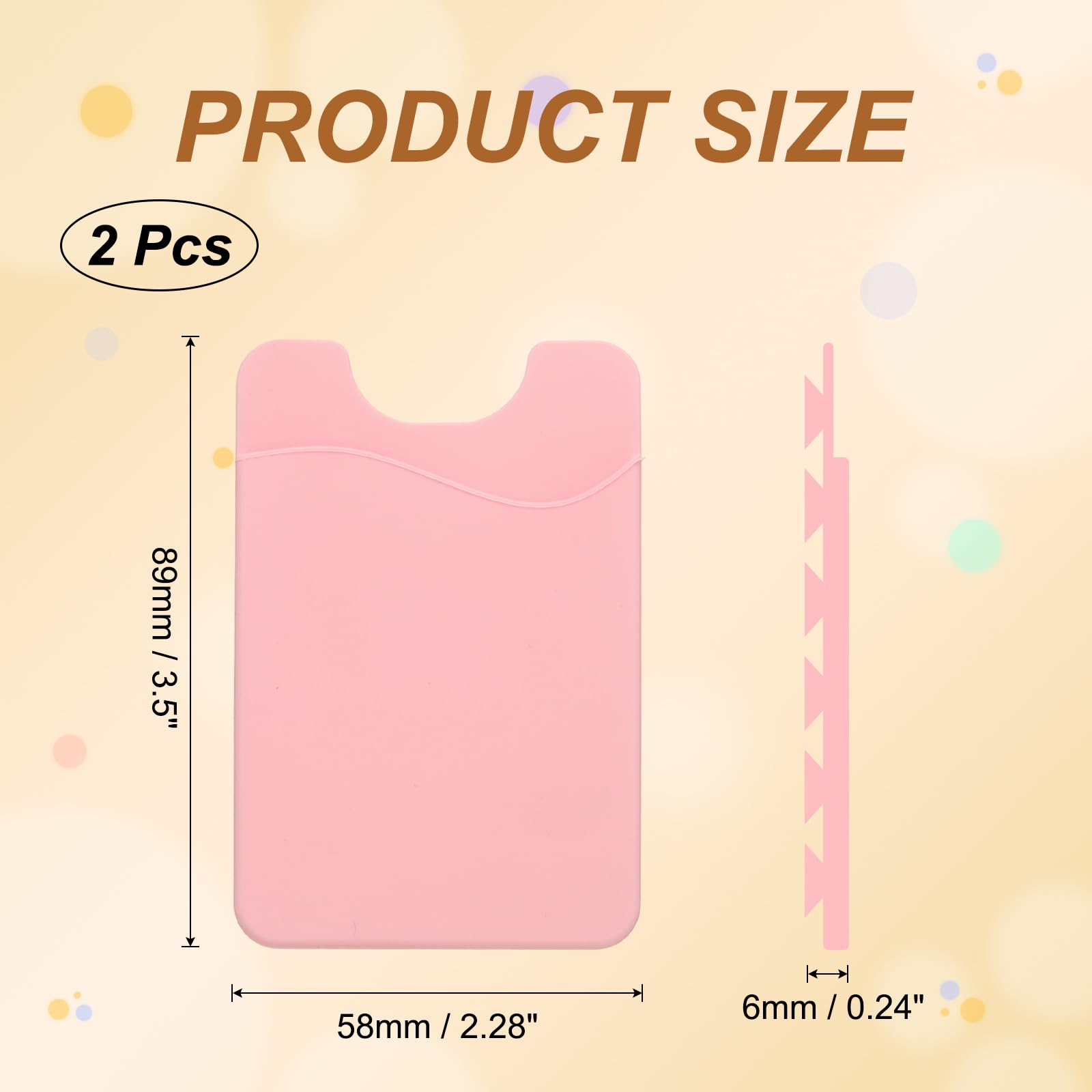 QUARKZMAN 2 Pezzi Portacarte A Ventosa Per Telefono, Portacarte A Ventosa In Silicone Con Slot Per Carta Per Cellulare, Rosa