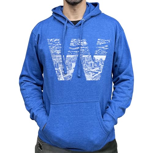 SCOBAR Hand-drawn W Skyline Hoodie, Printed in USA