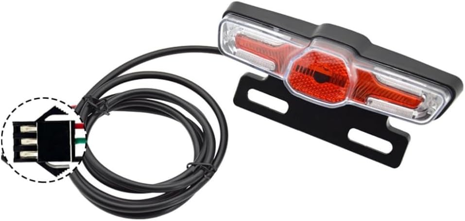 Electric Bicycle Waterproof Warning Tail Light LED Brake Light with Turn Signals 36V/48V Bike Rear Light Night Riding