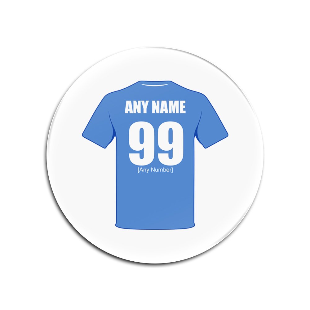 UNIGIFT Personalised Gift - Rangers Round Glass Coaster (Football Club Design Theme, Colour Options) - Any Name/Message on Your Unique Mat Pad - The Gers Teddy Bears Light Blues