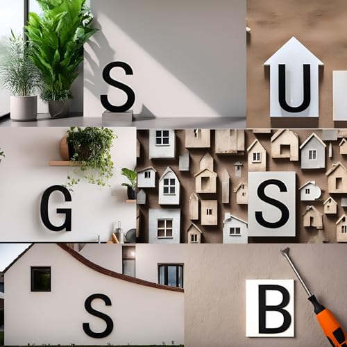 Modern 8-Inch Black Stainless Steel Floating House Letters - Sleek & Visible Address Number for Home/Office- Weatherproof & Easy Install/Letter L by Cobata - Image 3