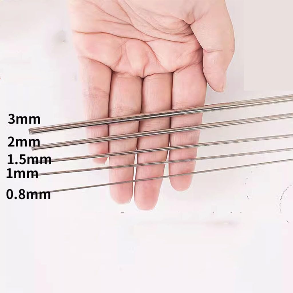 Stahldrähte, Stahldrähte, 20 Stück 1000 mm 304 Edelstahl-Federstahldraht, 1,4 1,5 1,6 1,8 2 2,5 3 3,5 4 mm gerader Stahldraht, Rundstab(1.5mm)