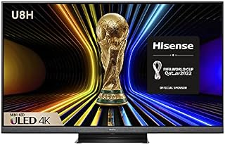 HISENSE 65U8HQTUK (65 Inch) Quantum Dot 1300-nit 4K HDR10+, 120Hz Dolby Vision IQ Mini-LED Smart TV with Disney+, Freeview Play and Alexa Built-in, HDMI 2.1 and Filmmaker Mode, FreeSync (2022 NEW)