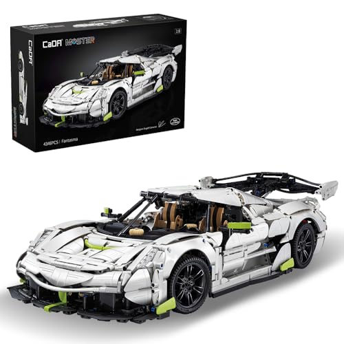 CaDA Master C61048W Fantasma Supersportwagen, 1:8 4346pcs Bausteine klemmbausteine Car, länger Master C61042W 488, Entworfen von MOC-Designer Dugald Cameron