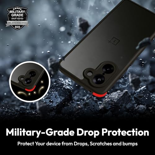 Image of KAPAVER Hybrid Clear Back Cover Case for OnePlus Nord CE5 | Protective Shockproof Cleare Hard PC Soft Flexible Black TPU Cover