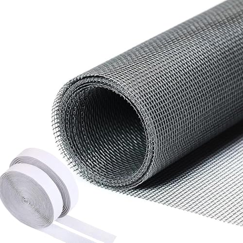 Dantolo Mosquitera 120cm x 250 cm Fibra de Vidrio+ 10 Metros 20 mm Auto Adhesivo Cinta Rollo Hook y Loop Tape Gancho y Cinta de Lazo (Blanco)