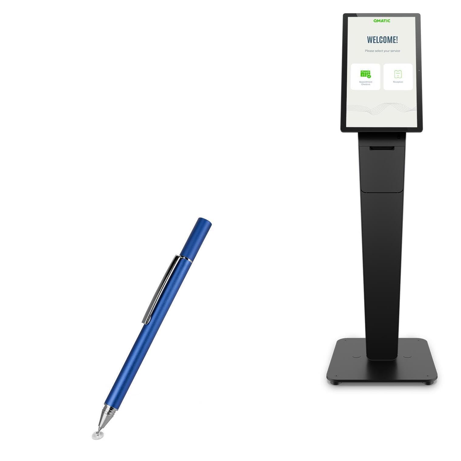 BoxWave Stylus Pen Compatible with Advanced Kiosks Retail (22 in) - FineTouch Capacitive Stylus, Super Precise Stylus Pen - Lunar Blue