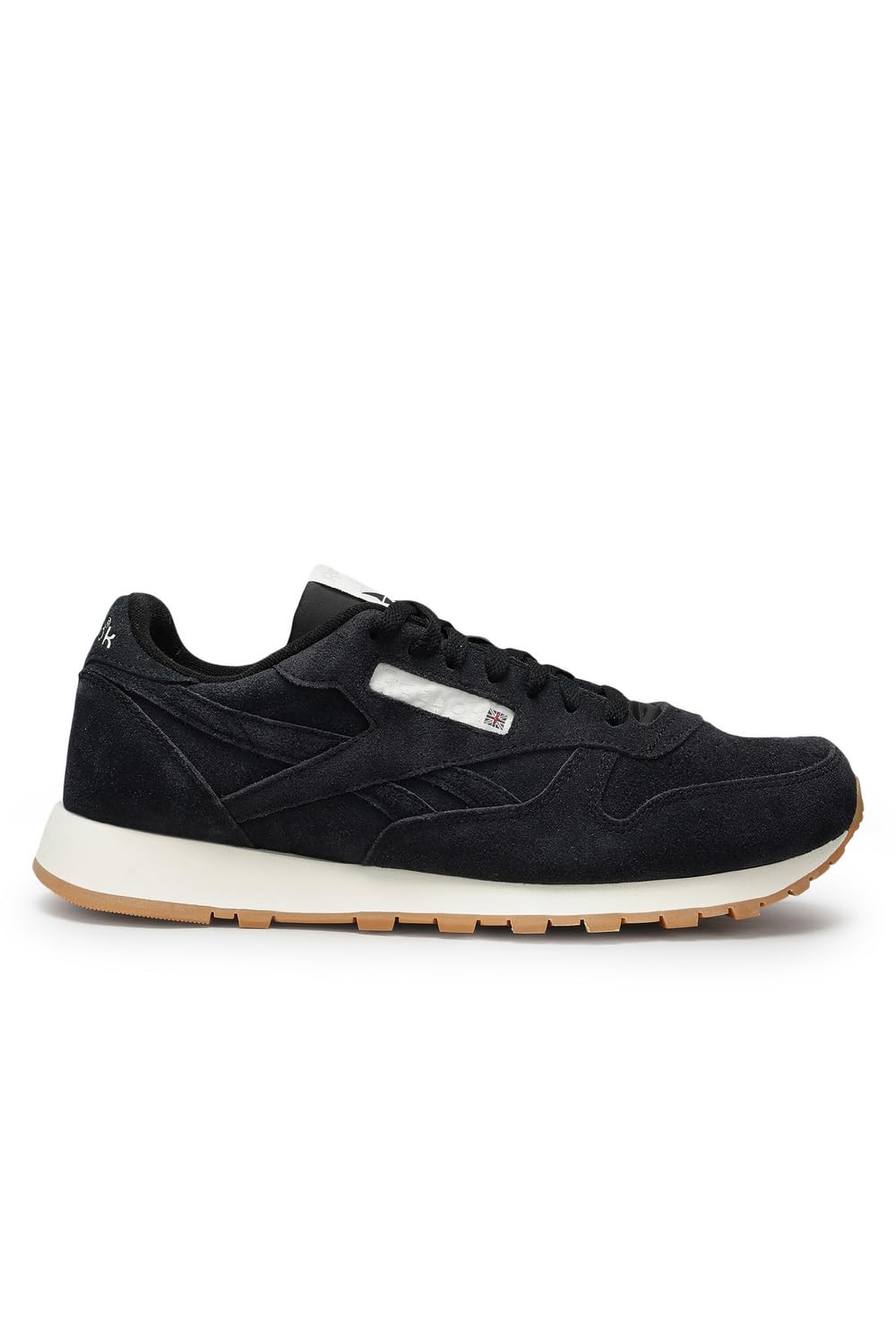 Reebok Unisex Classic Leather Trainers, Black/Chalk/Gum, 37.5 EU