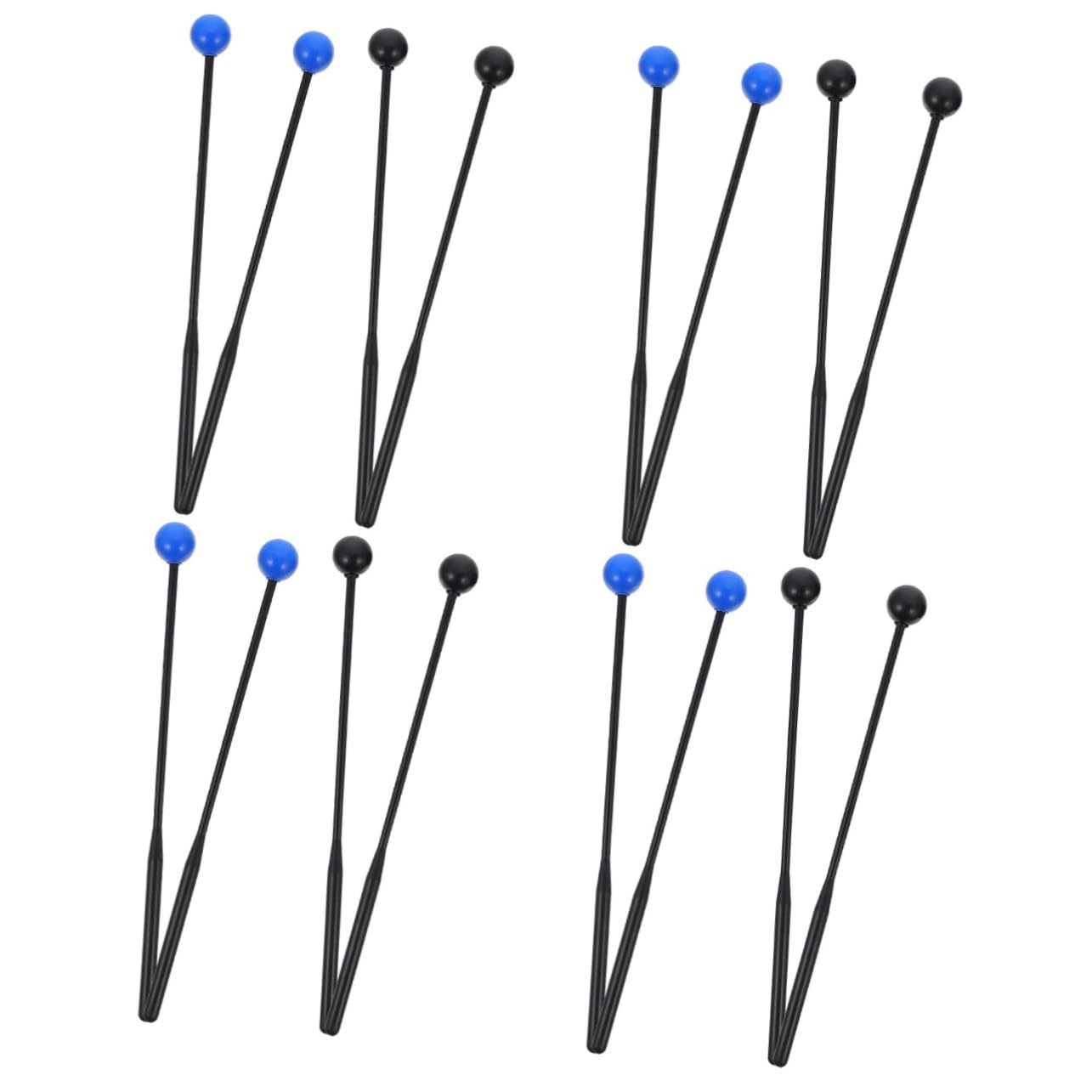 ifundom 8pares Baquetas De Percusión De Goma Para Marimba y Xilófono De Mallets Mango De Plástico Accesorios Musicales Para Principiantes y Profesionales