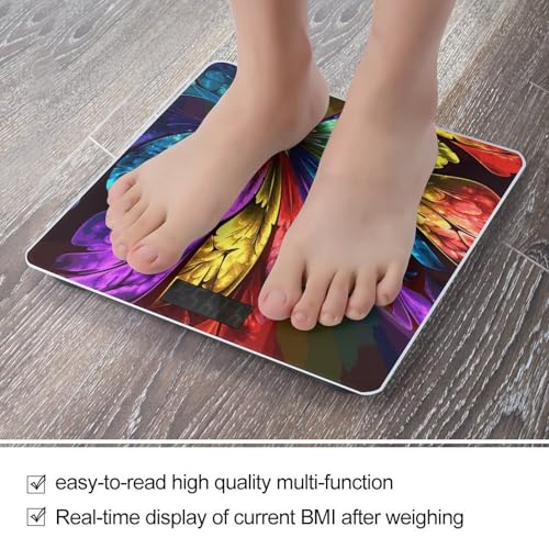 Báscula de baño digital Rainbow Butterfly smart con pantalla grande miniatura 5