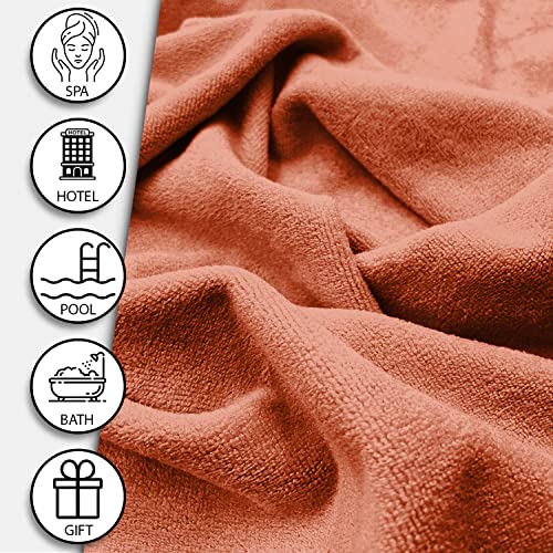 Image of Sassoon Venir Microfiber 1 Piece Men Bath Towel 450 GSM (70x145cm, Rust Color) Ultra Soft Material, Towel for Daily use