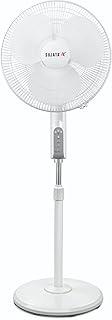 Sujata BLDC Pedestal Fan with Remote | 2 Year Warranty | 400mm Sweep, 1350 RPM | 100% Copper Winding, Silent Operation, with Oscillation, Ideal for Bedroom, Living Room, Office (Greenova Air - White)