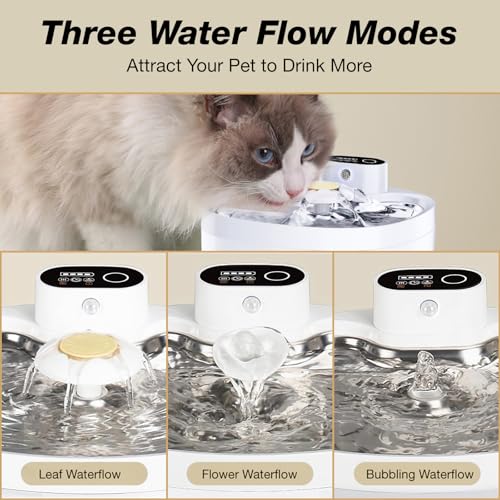 Fontaine à eau en acier inoxydable pour chat style épuré - 8