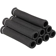 Spark Plug Wire Heat Shield & Sleeve - 2500F High Temp Protection, 8-Pack Black