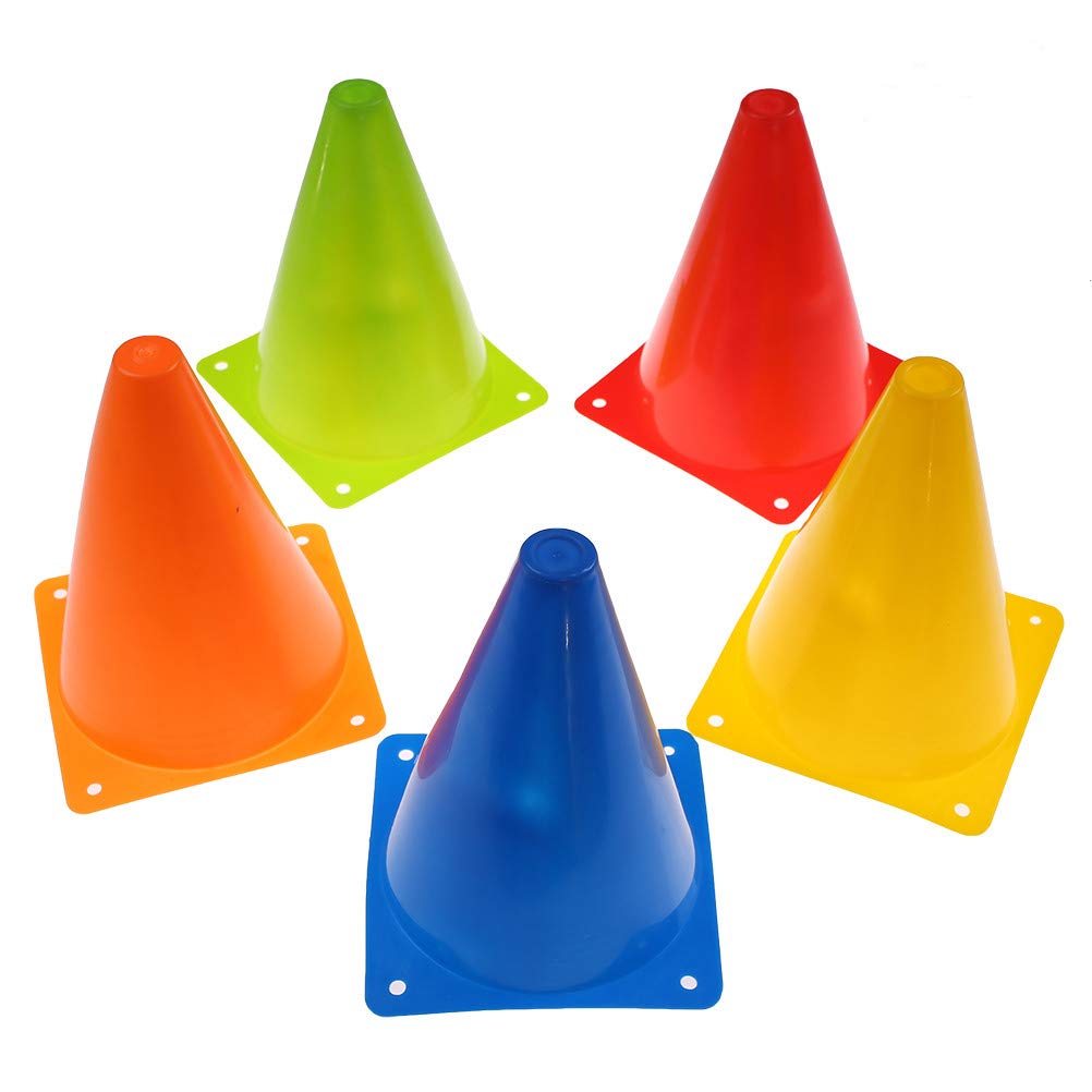 37YIMU Training Cones for Kid Adult Sports Set of 10 Training Traffic Cones 7 Inch Multipurpose Football Cones for Outdoor and Indoor Gaming and Festive Events