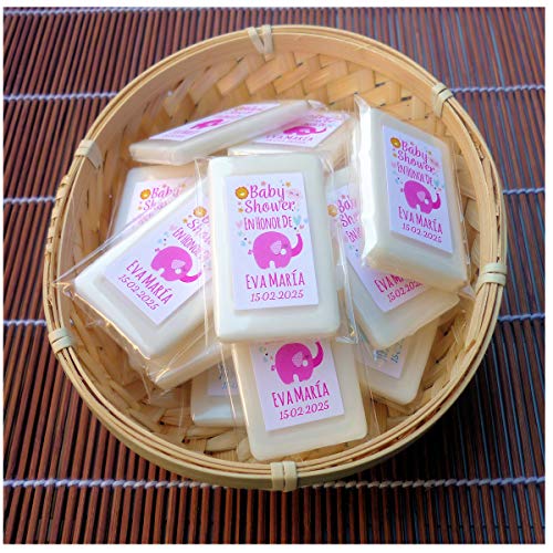 50 Jabones Personalizados + 2 Cestos - Recuerdos y Detalles de Bautizo...
