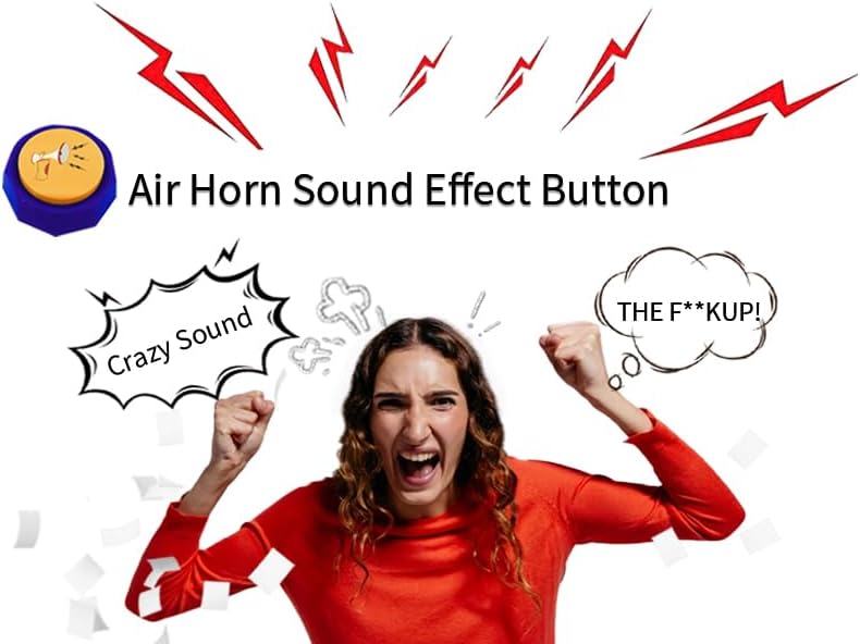 Miniatura 6 de RIBOSY Botón de sonido de cuerno de aire de rap - Botón de efecto de sonido de bocina de aire Hip Hop - Añade diversión extra a tu vida