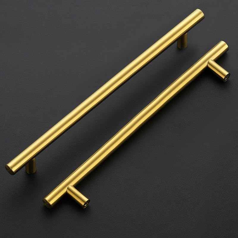 Ravinte Furniture Handles for Kitchen Cabinets 224 mm, Hole Center, Cabinet Handles, Stainless Steel, 25 Pieces, Gold - Image 2