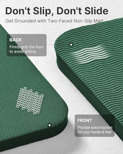 Image of YOTTOY Yoga Mat,Extra Thick Yoga Mat (1 /2inch),Professional TPE Exercise Mat,Non-Slip Workout Mat for Yoga, Pilates, Fitness, Barefoot Workouts, Home Gym Studio with Strap