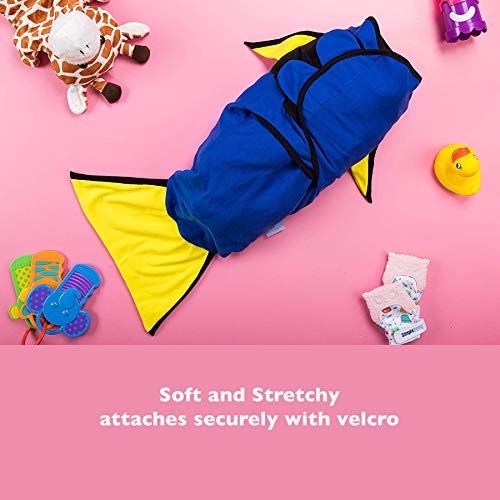 Simple Being Fish Swaddle Blanket, Adjustable Wearable Infant Baby Wrap Set, Soft Cotton Newborn Receiving Sleep Sack, Unisex Boy And Girl, Registry Must Have (Clown And Hippo Fish) #TOP1