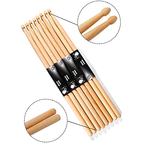 Aodsk Drum Sticks 5A Drumsticks American Classic Maple With Storage Bag (6 Pair) #TOP2