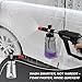 Raincovo Foam Cannon Wide Mouth for Pressure Washer, Thick Snow Foam Lance for Car Wash, Adjustable Soap Cannon with 1/4 Inch Quick Connector, Additional 1.1mm Orifice Nozzle