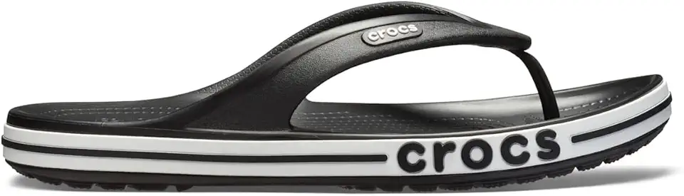 Chinelo crocs bayaband flip black/white