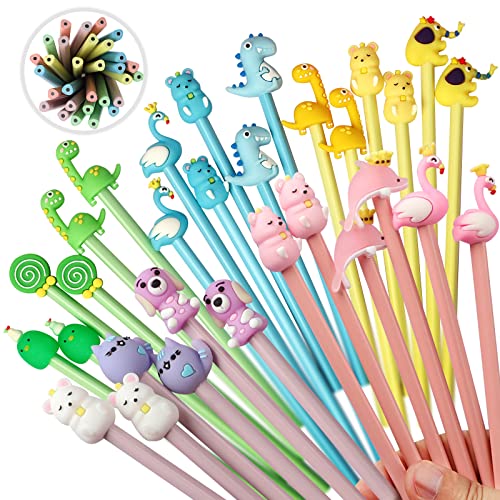 yuechen 30 pcs Lápices de Madera, Lápices Dibujos Animados | Lápices Regalos Cumpleaños Niños colegio | Detalles Cumpleaños Niños | Detalles Comunion para Invitados
