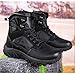 RASPIO Men's Tactical Boots, Lightweight Outdoor Hiking Boots, Leather Work Boots, Durable Suede Leather, Comfort Durable Breathable(Bl,10.5)