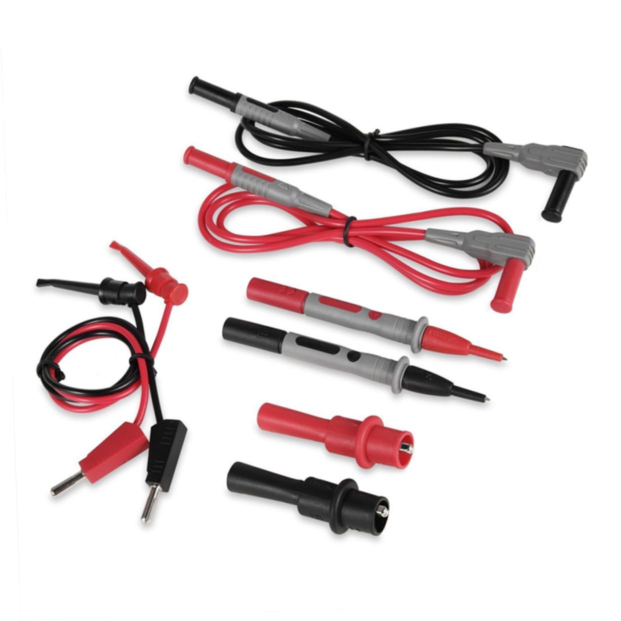 Gatuida Kit De Cables De Prueba Electrónicos Cables Para Multímetro Digital Extensión De Prueba Para Multímetro De Automóvil Kit De Pinzas De Cocodrilo