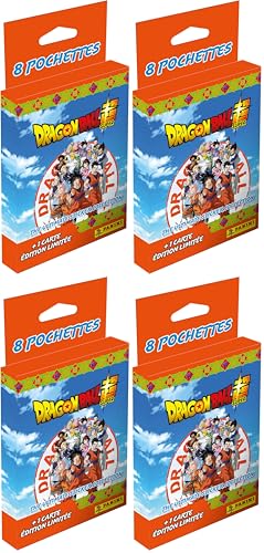 Panini Dragon Ball Super - The Ultimate Blister 8 Pochettes + 1 Carte édition limitée (Lot de 4)