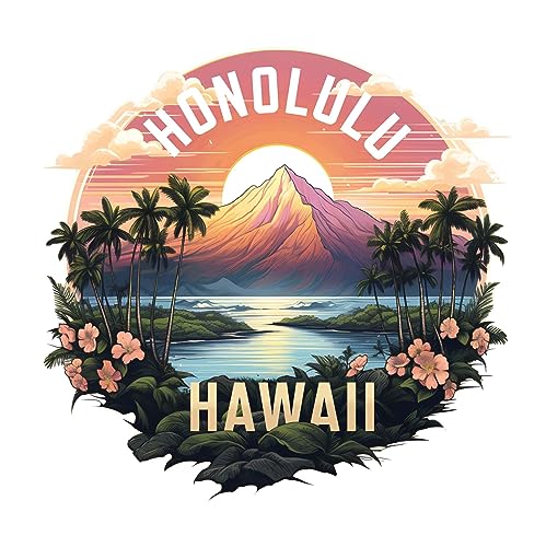 Imán decorativo plano de 4 pulgadas Hawaii Honolulu miniatura 1