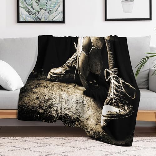 Couverture douce lit flannel molleton couverture plaid football enfant toutes saisons - 3
