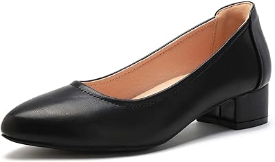 Womens Black Pumps Shoes for Women Dressy Low Heel Brunei | Ubuy