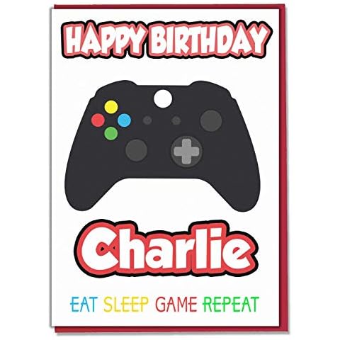 Personalised Gaming Xbox Controller Themed Birthday Card - Any Name Age Relative Cover